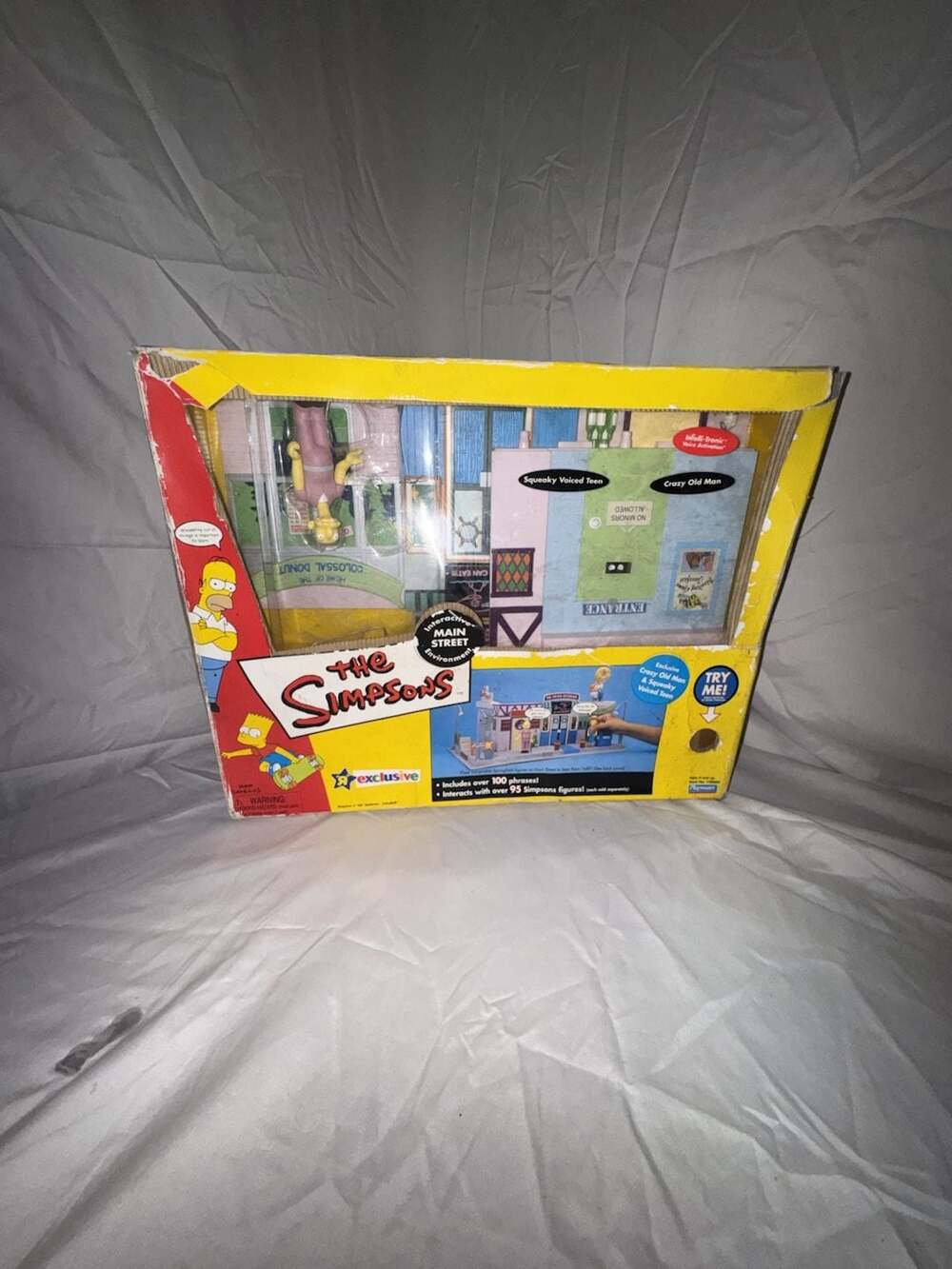 Playmates The Simpsons Interactive Main Street Environment Playset read desc